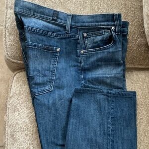 7 For All Mankind Indigo Straight Jeans